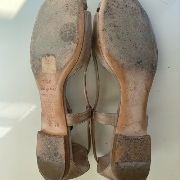 $335 N.D.C. Made by Hand Esmeralda Sandals Aged Florida Wash Taupe EU 36 / US 6 - Picture 9 of 11